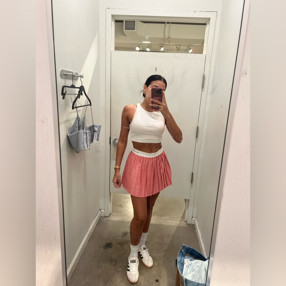 Sporty & Rich Pink Pleated Skirt